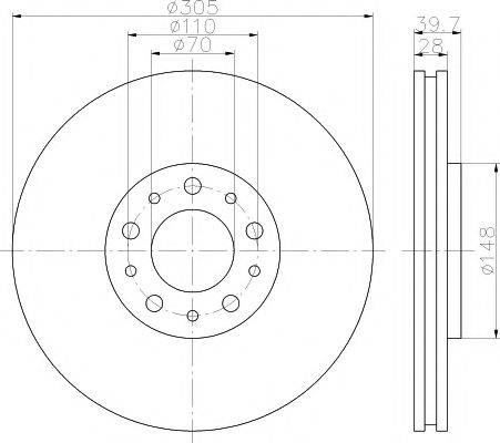 Тормозной диск MDC1739 MINTEX