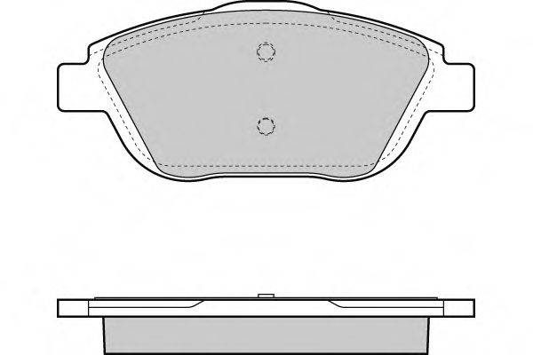 Комплект тормозных колодок, дисковый тормоз 12-1428 E.T.F.