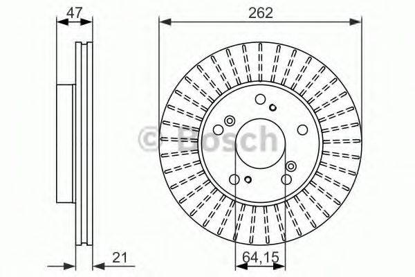 Тормозной диск 0 986 479 687 BOSCH