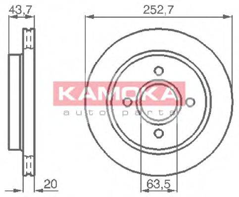 Тормозной диск 103958 KAMOKA