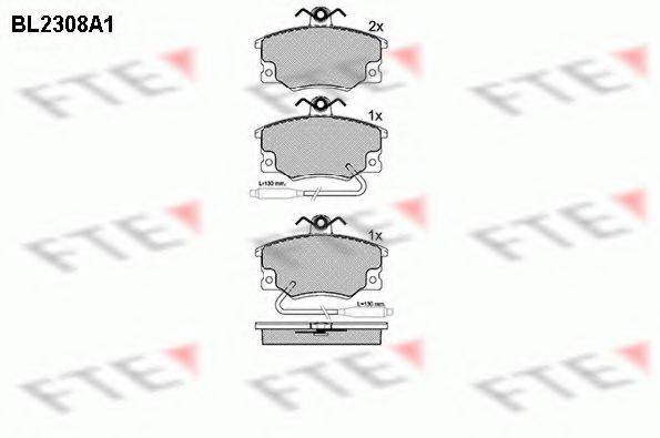 Комплект тормозных колодок, дисковый тормоз BL2308A1 FTE