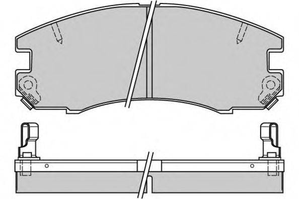 Комплект тормозных колодок, дисковый тормоз 12-0654 E.T.F.