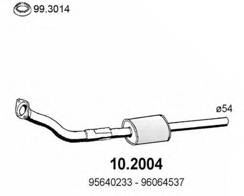 Предглушитель выхлопных газов 10.2004 ASSO