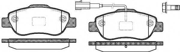 Комплект тормозных колодок, дисковый тормоз 1100 11 KAWE