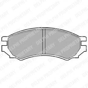 Комплект тормозных колодок, дисковый тормоз LP670 DELPHI