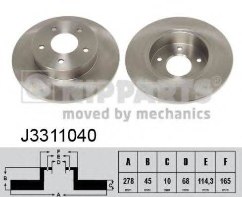 Тормозной диск J3311040 NIPPARTS