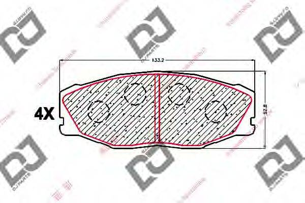 Комплект тормозных колодок BP1585 DJ PARTS