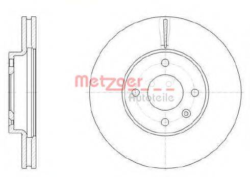 Тормозной диск 6110688 METZGER