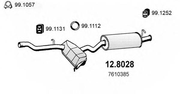 Средний / конечный глушитель ОГ 12.8028 ASSO
