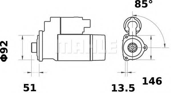 Стартер MS 405 MAHLE ORIGINAL