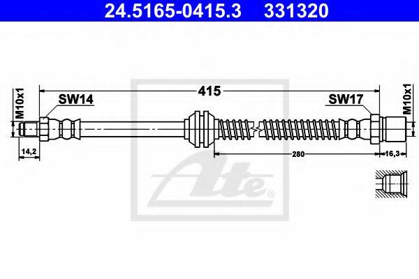 Тормозной шланг WBRH00573 CEF