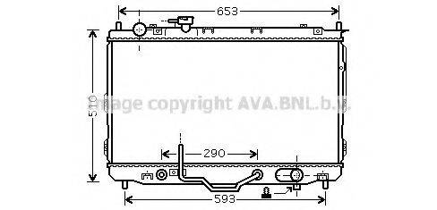 Радиатор, охлаждение двигателя KA2096 AVA QUALITY COOLING