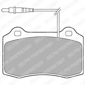 Комплект тормозных колодок, дисковый тормоз LP1457 DELPHI