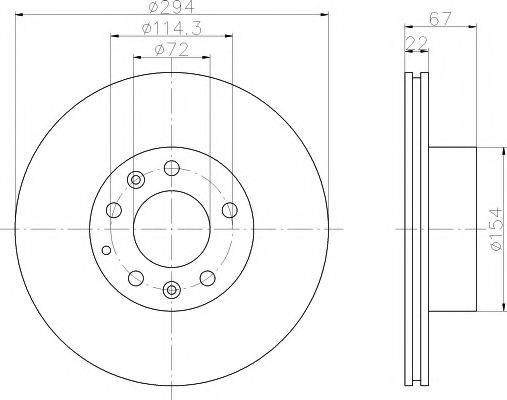 Тормозной диск MDC1227 MINTEX