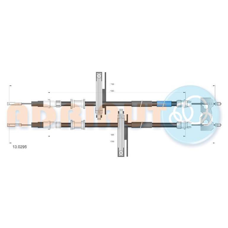 Тросик стояночного тормоза Adriauto