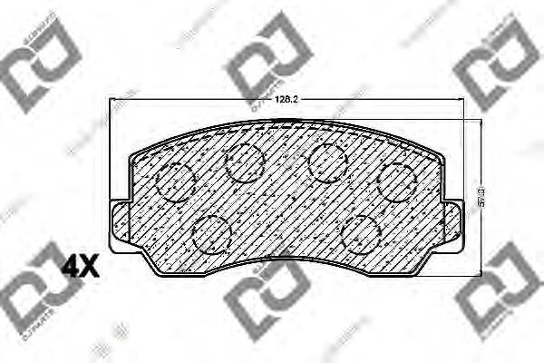 Комплект тормозных колодок BP1280 DJ PARTS