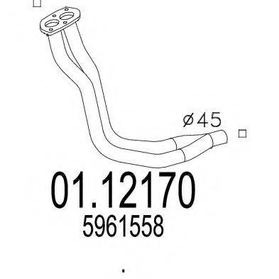 Труба выхлопного газа 01.12170 MTS