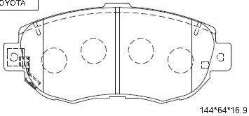 Комплект тормозных колодок, дисковый тормоз KD2741W ASIMCO