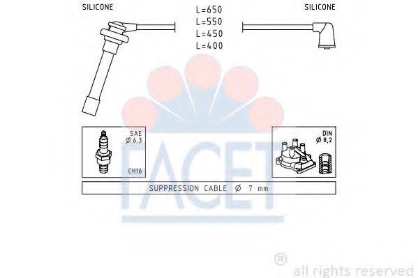 Комплект проводов зажигания 4.9699 FACET