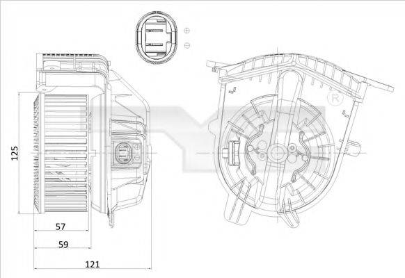 Вентилятор салона 528-0002 TYC