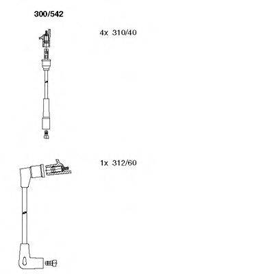 Комплект проводов зажигания 300/542 BREMI
