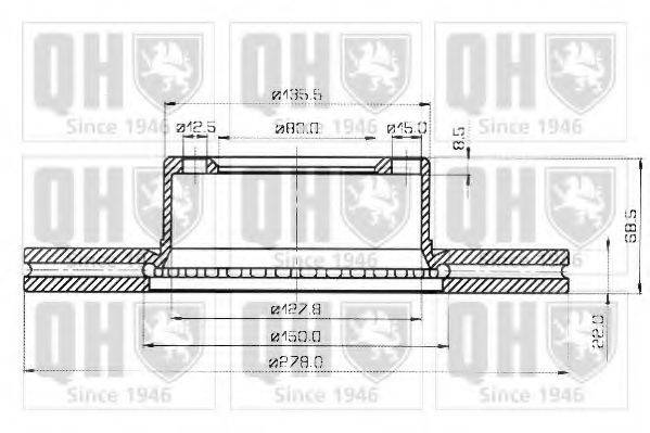 Тормозной диск BDC3443 QUINTON HAZELL