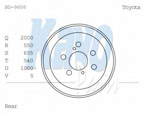 Тормозной барабан BD-9608 KAVO PARTS