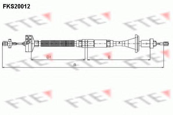 Трос, управление сцеплением FKS20012 FTE