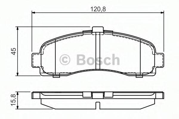 Комплект тормозных колодок 0 986 495 034 BOSCH