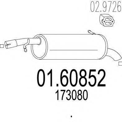 Глушитель выхлопных газов конечный 01.60852 MTS