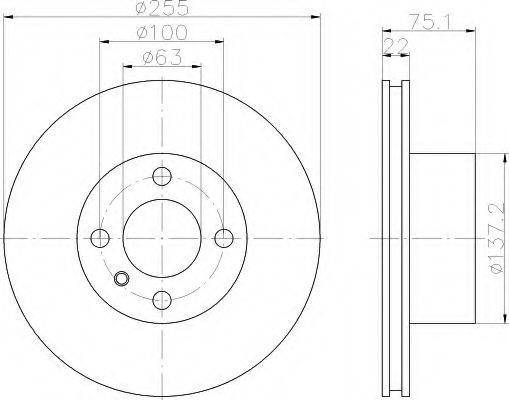 Тормозной диск 8DD 355 100-251 HELLA