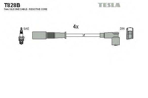 Комплект проводов зажигания T828B TESLA