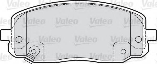 Комплект тормозных колодок, дисковый тормоз 598707 VALEO