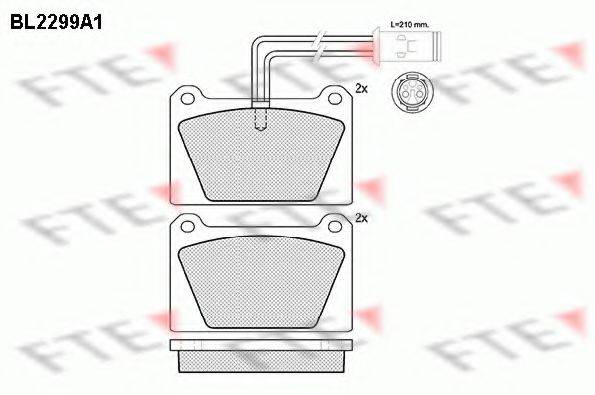 Комплект тормозных колодок, дисковый тормоз BL2299A1 FTE