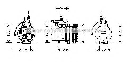 Компрессор, кондиционер PRK029 AVA QUALITY COOLING