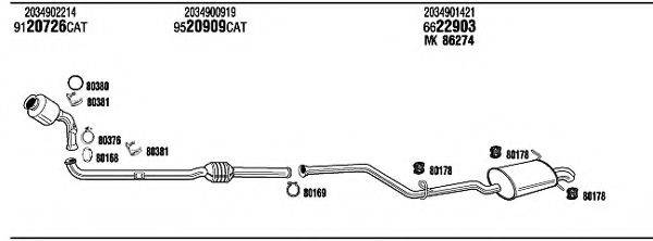 Система выпуска ОГ MB22031A WALKER