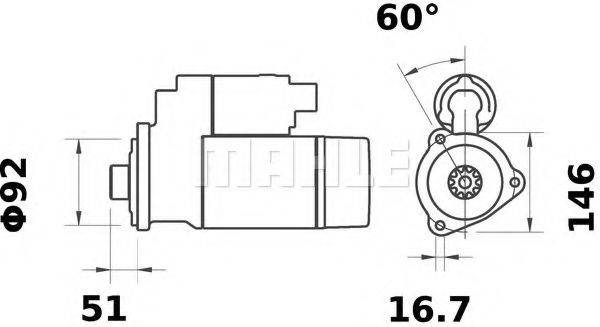 Стартер MS 76 MAHLE ORIGINAL