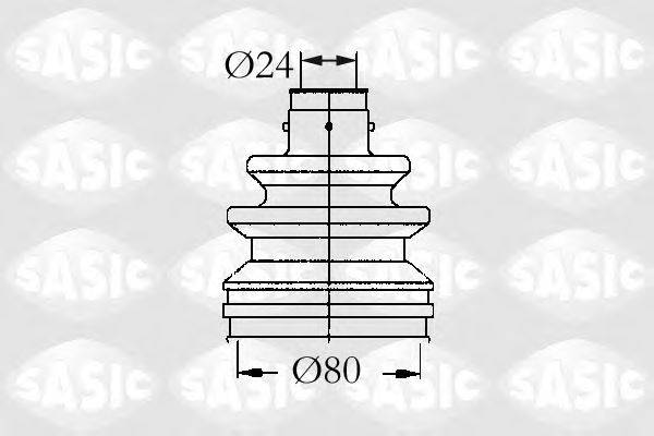 Комплект пылника, приводной вал 4003448 SASIC