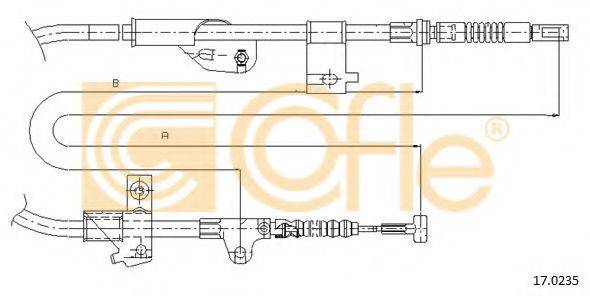 Трос, стояночная тормозная система 17.0235 COFLE