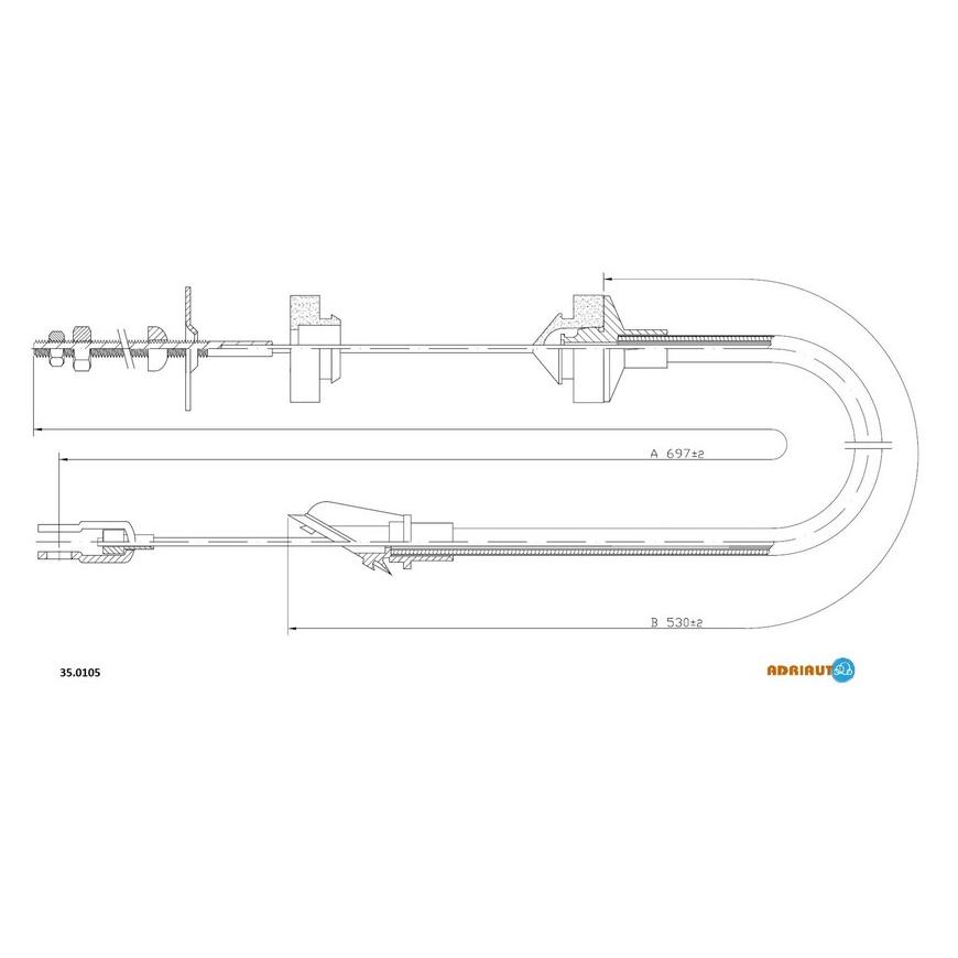 Трос сцепления 35.0105 ADRIAUTO