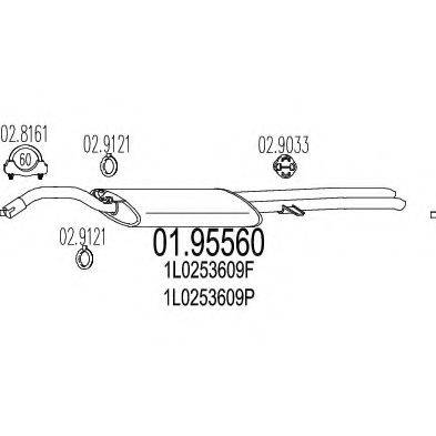 Глушитель выхлопных газов конечный 01.95560 MTS