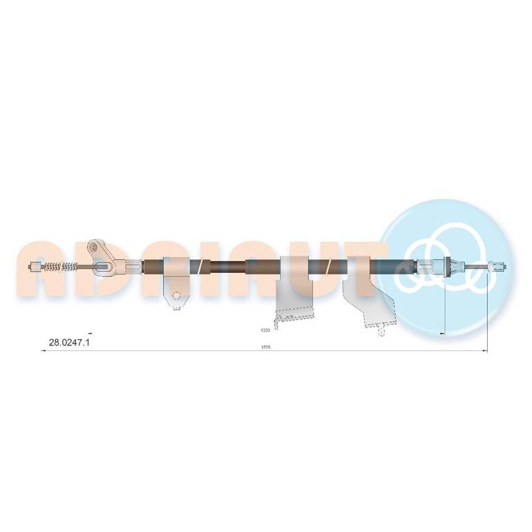Тросик стояночного тормоза Adriauto 28.0247.1 ADRIAUTO