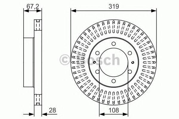 Тормозной диск 0 986 479 T36 BOSCH