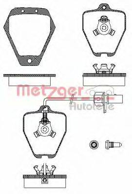 Комплект тормозных колодок 0508.22 METZGER