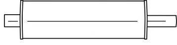 Средний глушитель выхлопных газов