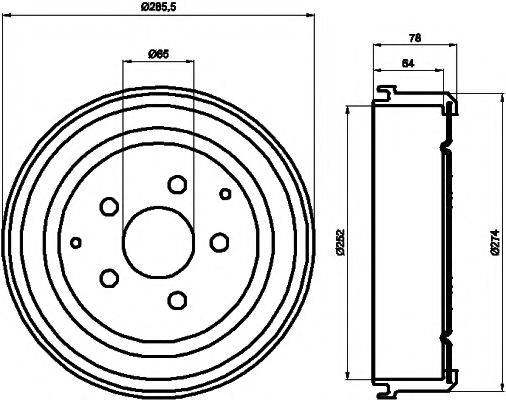 Тормозной барабан 8DT 355 301-641 HELLA PAGID