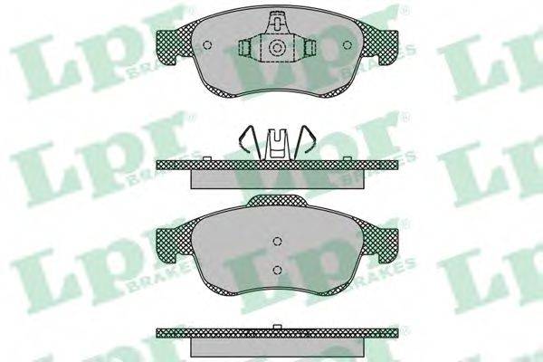 Комплект тормозных колодок, дисковый тормоз 05P1493 LPR