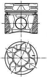 Поршень 99777600 KOLBENSCHMIDT