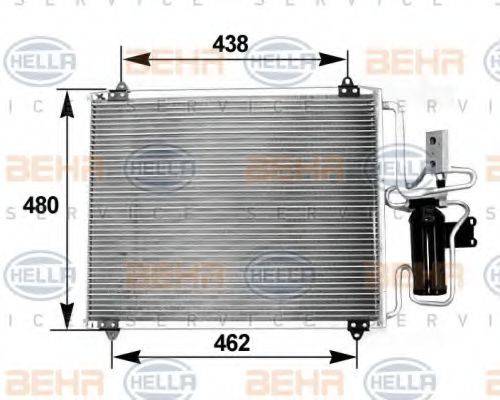 Конденсатор, кондиционер 8FC 351 038-601 HELLA