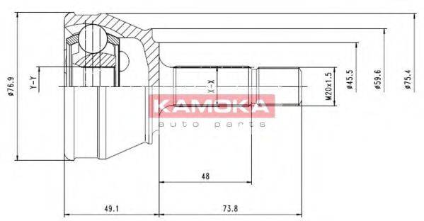 Шарнирный комплект, приводной вал 75406S RUVILLE